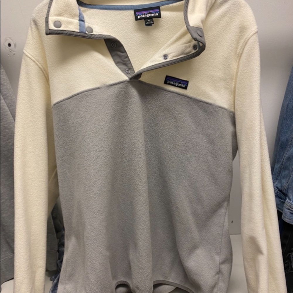 white and grey patagonia